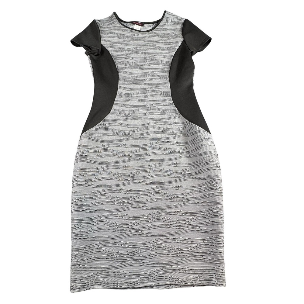 Double Click Dress M Gray Black Colorblock Fairy‎ Whimsigoth Minimalist Textured